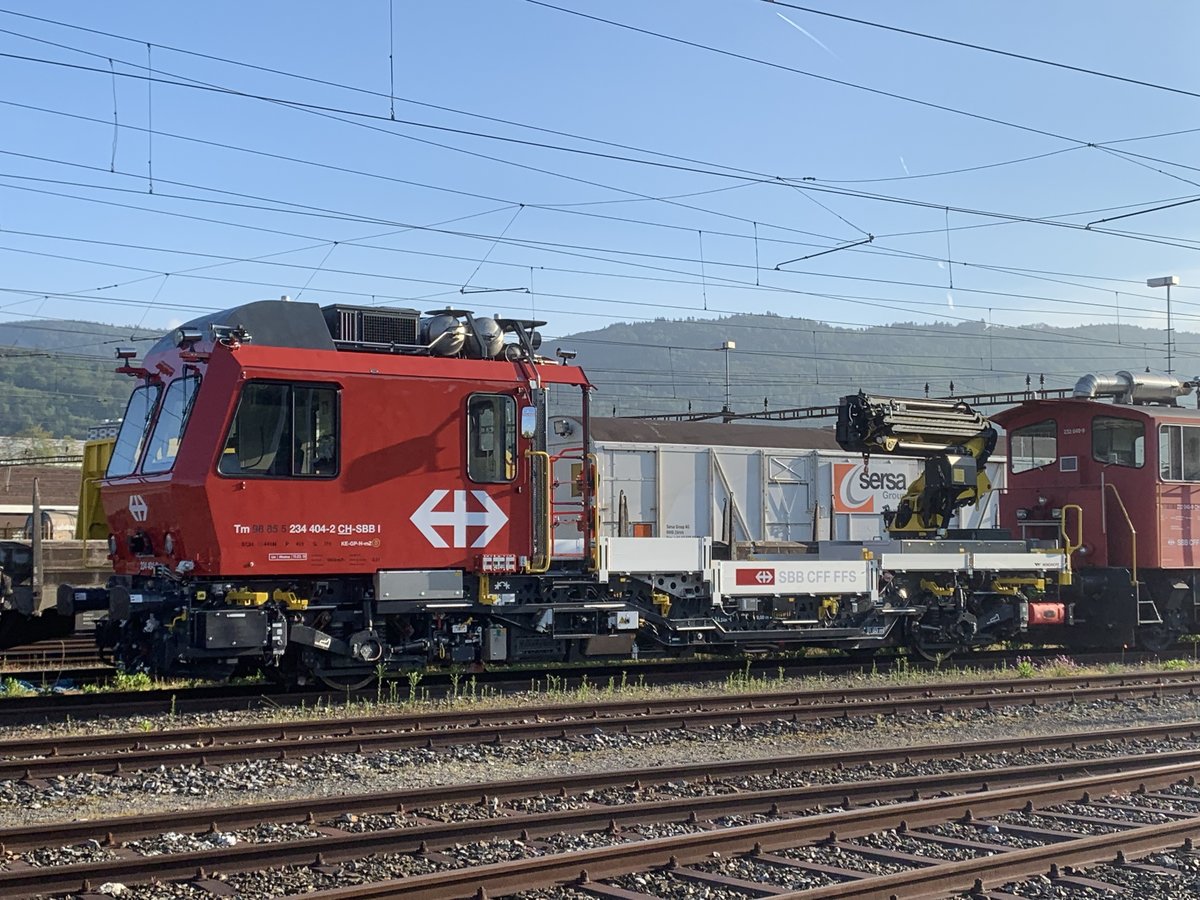 Am 22.05.2019 in Biel Rangierbahnhof. Der neue Tm 234 404-2 mit Beschriftung. 