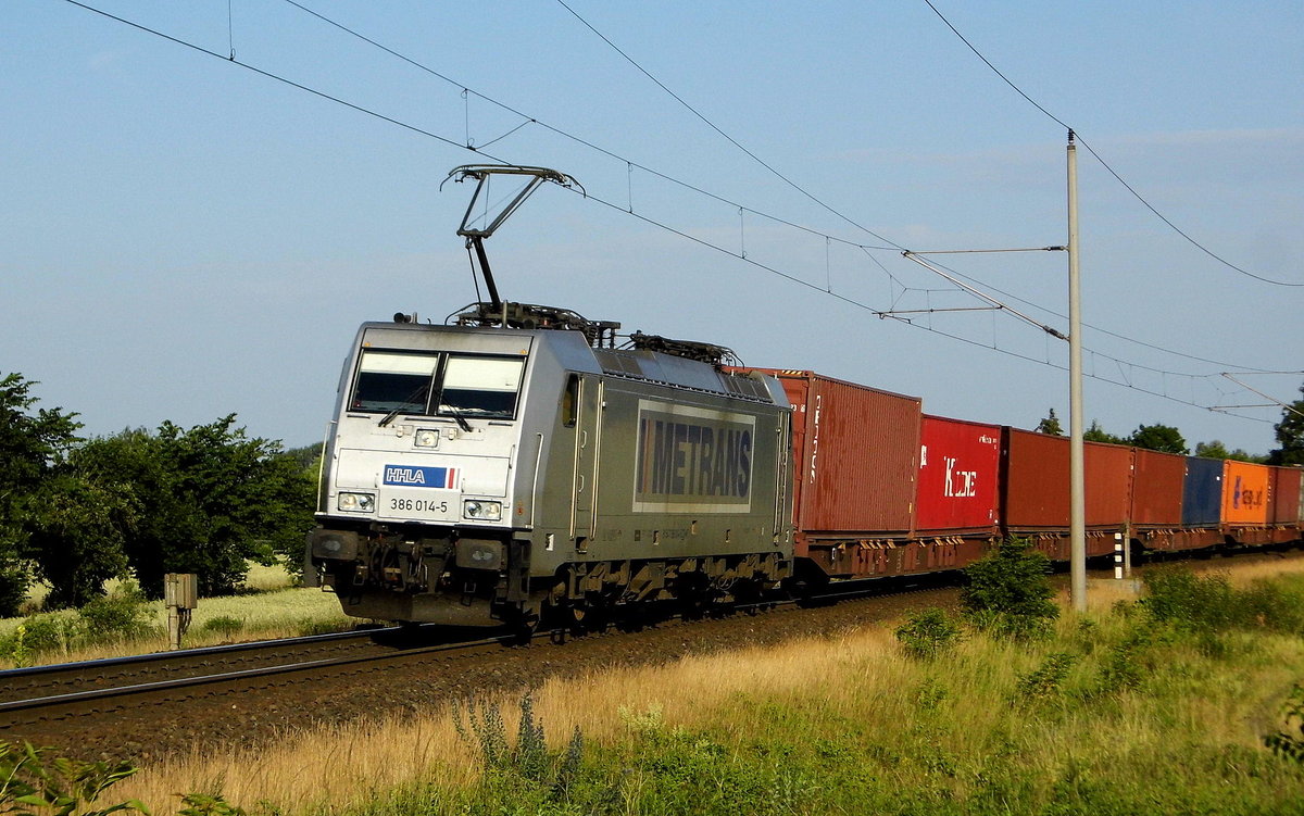 Am 22.06.2017 kam die 386 014-5 von METRANS aus Richtung Salzwedel und fuhr nach Stendal .