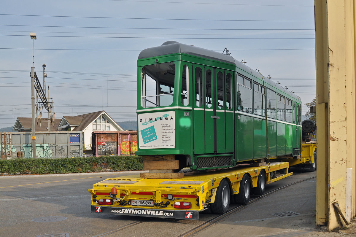 Am 23.09.2016 geht der B 1500 auf die letzte Reise. Nun ist das Ziel, die Firma Thommen in Kaiseraugst erreicht. Nach der Waage geht es zum Tor 3 und bald fährt der Lastwagen mit dem B 1500 ins Areal der Firma Thommen und wenig später ist der B 1500 Geschichte.