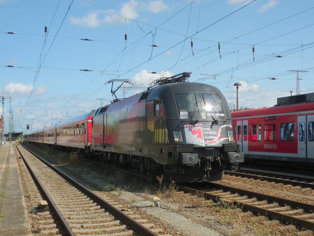 Am 24.08.2014 kam 182 509 mit ihrem IRE aus Richtung Berlin nach Stendal und fuhr weiter in Richtung Salzwedel nach Hamburg.