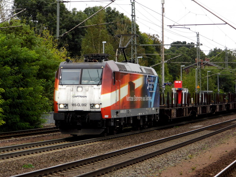 Am 24.09.2014 kamen die 185-CL002 von der CAPTRAIN aus Richtung Magdeburg nach Niederndodeleben und fuhr weiter in Richtung Braunschweig . 