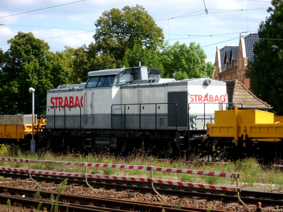 Am 25.08.2013 stand Strabag 203 166 in Stendal abgestellt.