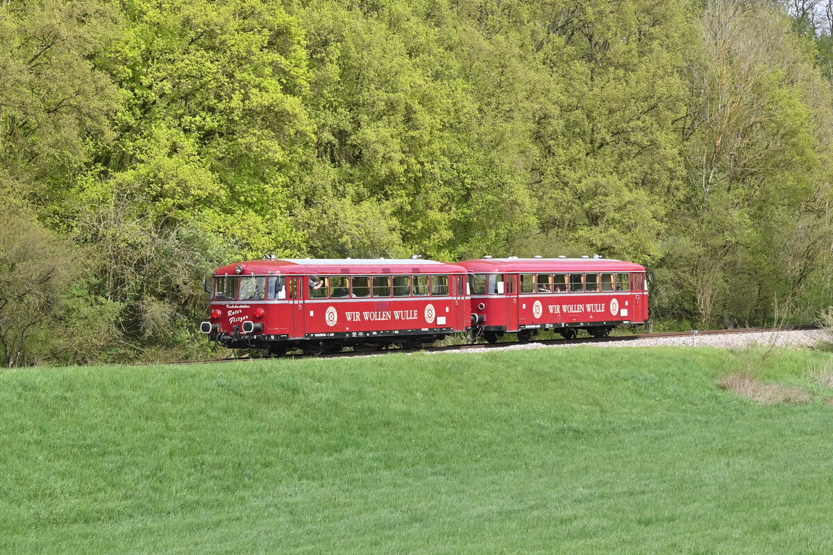 Am 2.5.2021 ist der Rote Flitzer zwischen Untergimpern und Obergimpern gen Hüffenhardt unterwegs. 
