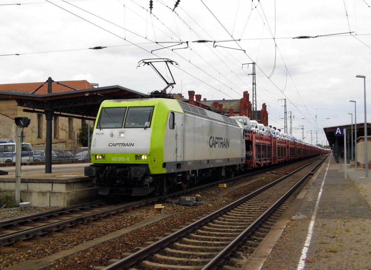 Am 26.05.2015 kam die 145 095-6 von der CAPTRAIN aus Richtung Berlin nach Stendal und fuhr weiter in Richtung Hannover .