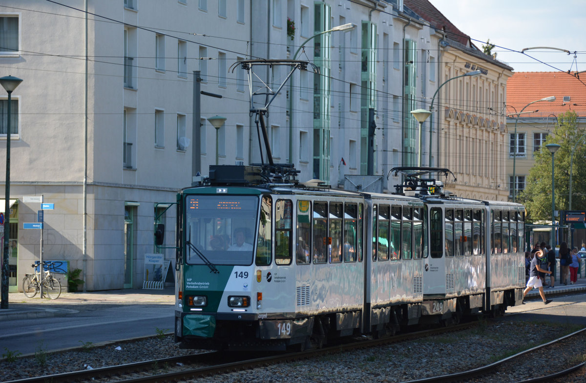 Am 26.07.2018 fuhr diese Tatra  149/249  auf der Linie 91 durch Potsdam.