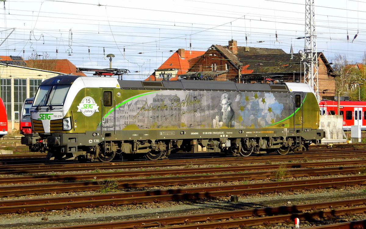 Am 28.10.2017 war die 193 218-5 von der SETG (ELL) in Stendal abgestellt.