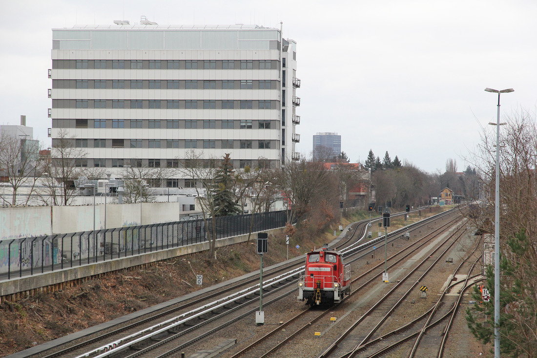 Am 29. Januar 2018 entstand dieses Foto von 362 900 im Güterbahnhof Berlin-Lichterfelde West.