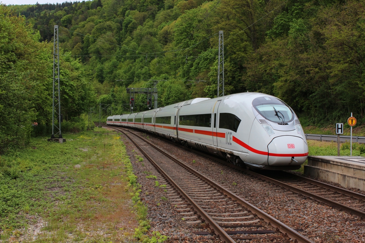 Am 29.04.2019 durchfährt erstmals der ICE 714 Zwingeberg in Richtung Köln.