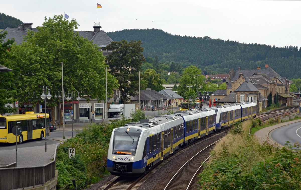Am 29.06.15 verlassen 622 212 und ein weiterer Triebwagen dieser Reihe Goslar in Richtung Bad Harzburg.