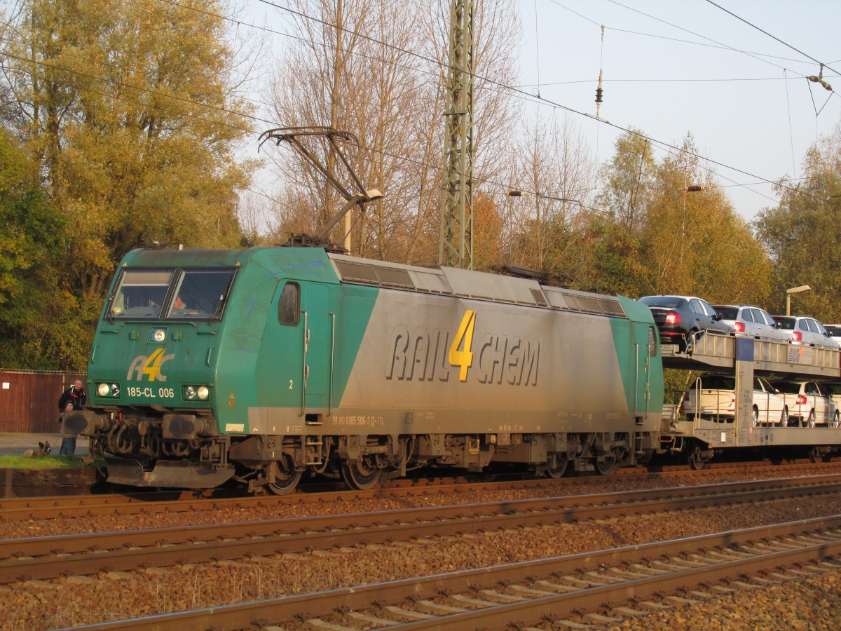 Am 29.10.2014 konnte in Leipzig-Thekla die 185-CL 006 mit Autovollzug aufgenommen werden. 