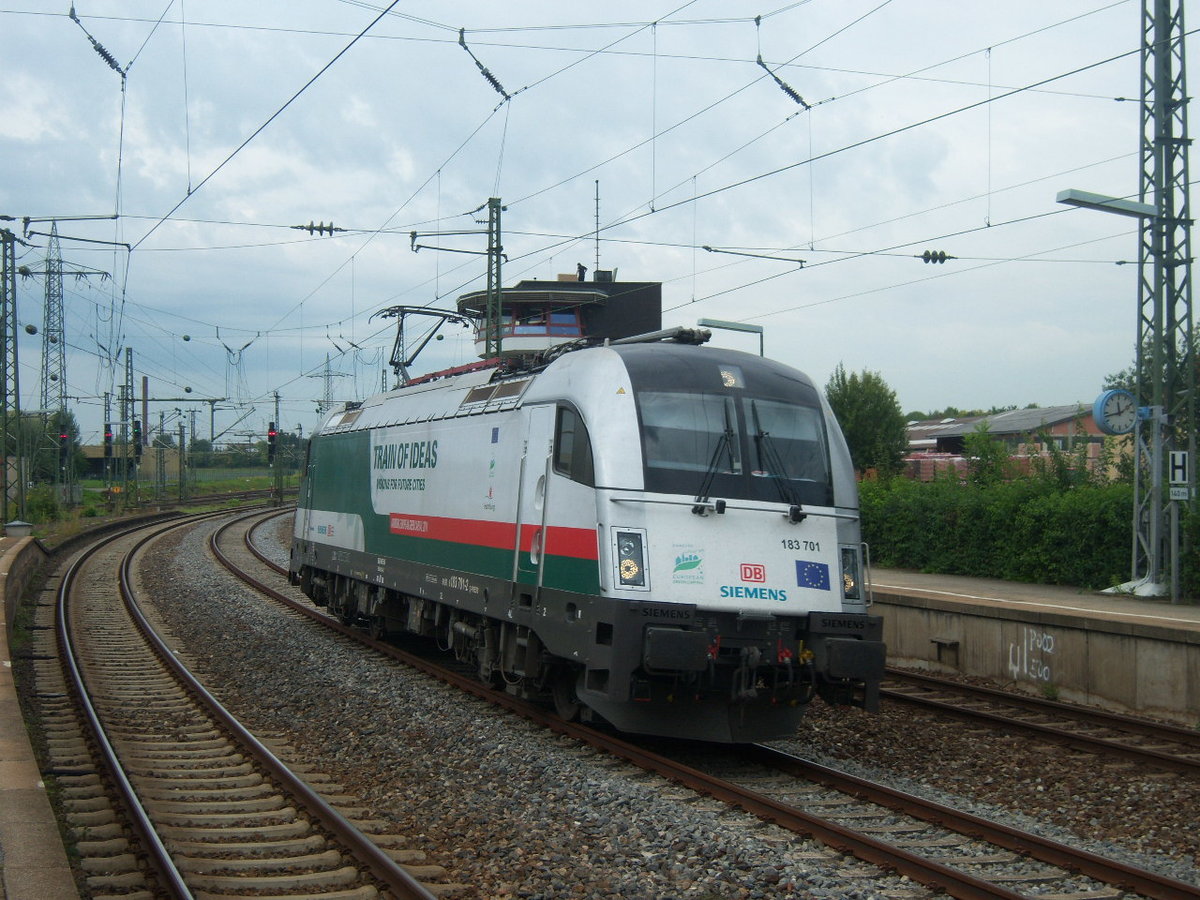 Am 2.9.2011 konnte ich die 183 701 auf dem abzweig der Murrbahn in Waiblingen Fotografieren. 