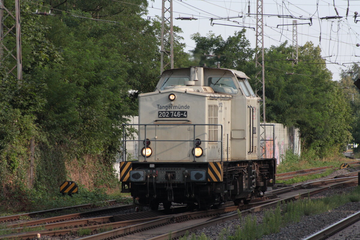 Am 3. August 2026 fuhr 202 746-4 durch den Bahnhof von Verden (Aller).
