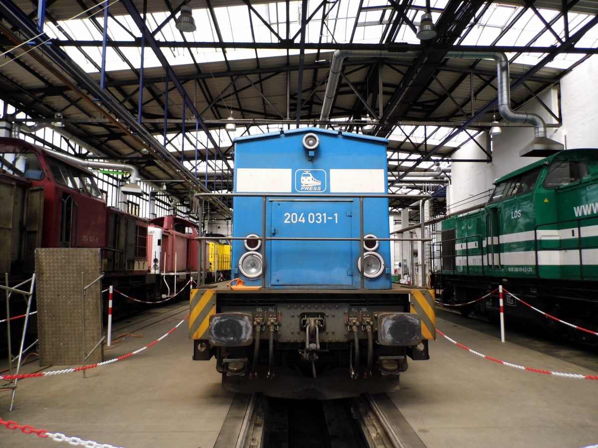 Am 30 .05.2015  Tag der Begegnung stand die 204 031-1 von der Press im RAW Stendal bei Alstom Lokomotiven Service GmbH .