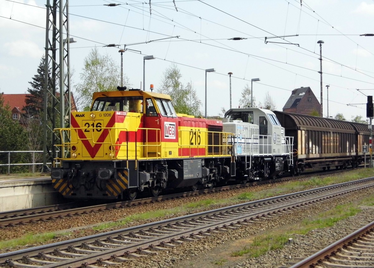Am 30.04.2015 kamen die 272 216-0 von der MEG und die 1002 002-6 von ALS aus dem RAW Stendal und fuhr den in Richtung Hannover .
