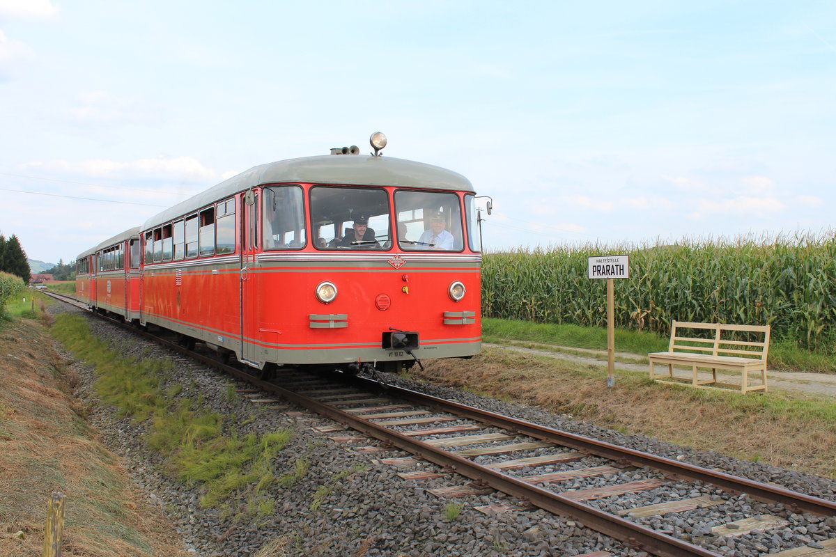 Am 30.8.2014 fuhr der VT10.02 in der ehemaligen Haltestelle Prarath als Sonderfahrt im Zuge des jährlichen Dorffest  Zeggern  in Gleinstätten Pendelfahrten von Gleinstätten nach Wies-Eibiswald und retour.