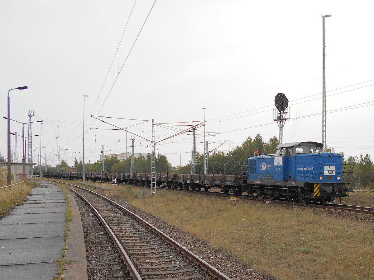 Am 30.August 2018 erwischte ich die EGP V60 05 beim Rangieren in Mukran Mitte.