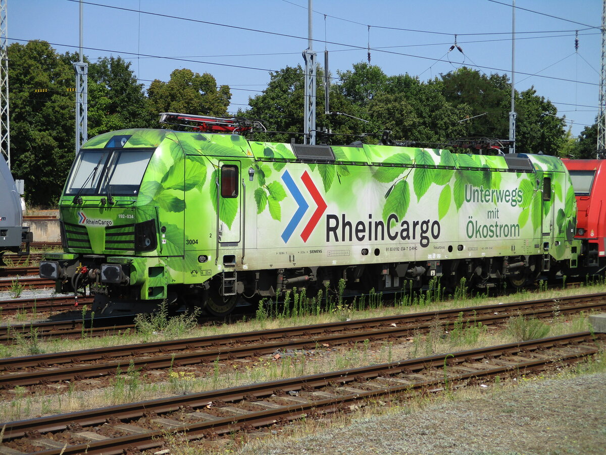 Am 31.Juli 2022 hatte es sich wieder einmal gelohnt nach Eberswalde zufahren wo ich die RheinCargo 192 034 antraff.