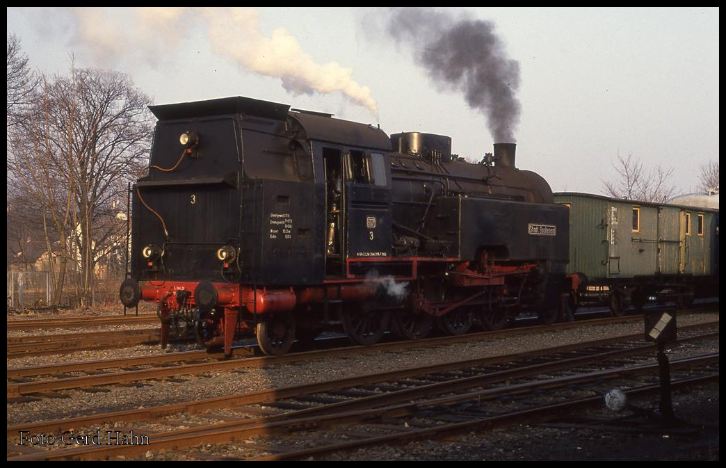 Am 3.2.1993 war die SEF 3  Stadt Bockenem  auf der Rinteln - Stadthagener für die DEW im Einsatz. Hier bei der Rückankunft aus Stadthagen in Rinteln.