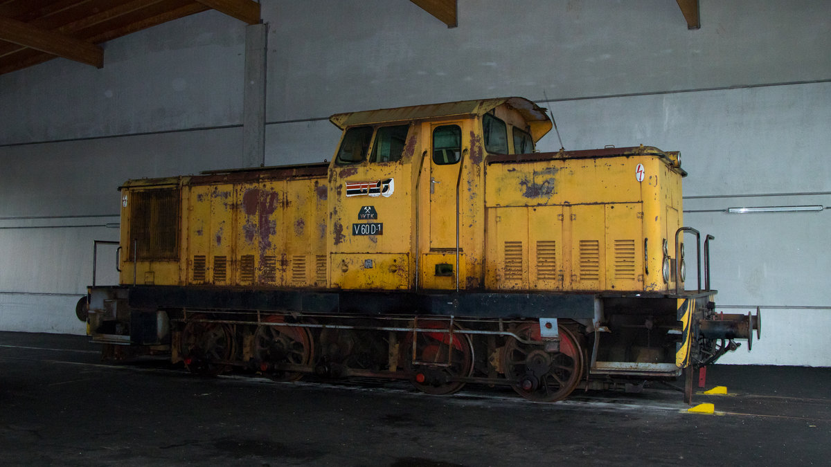 Am 7. Oktober 2018 stand V 60 D-1 im Eisenbahnmuseum Ampflwang. 