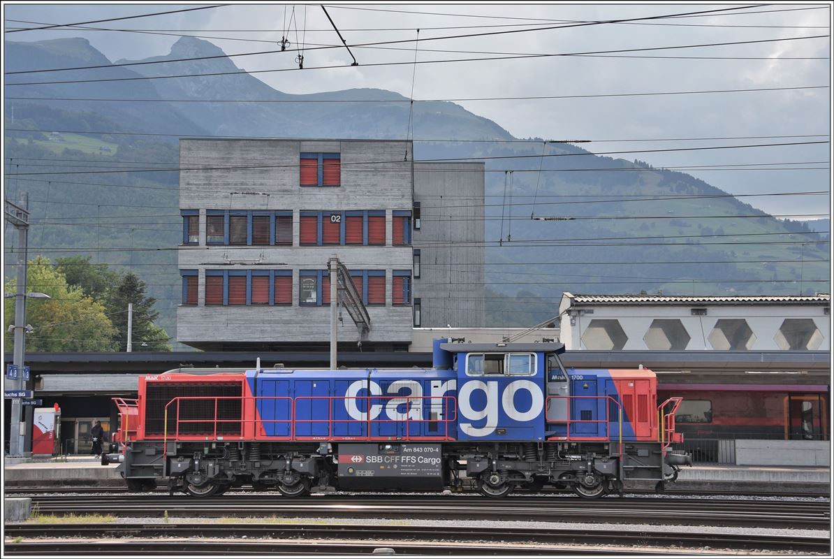 Am 843 070-4 macht Pause in Buchs SG. (22.08.2018)