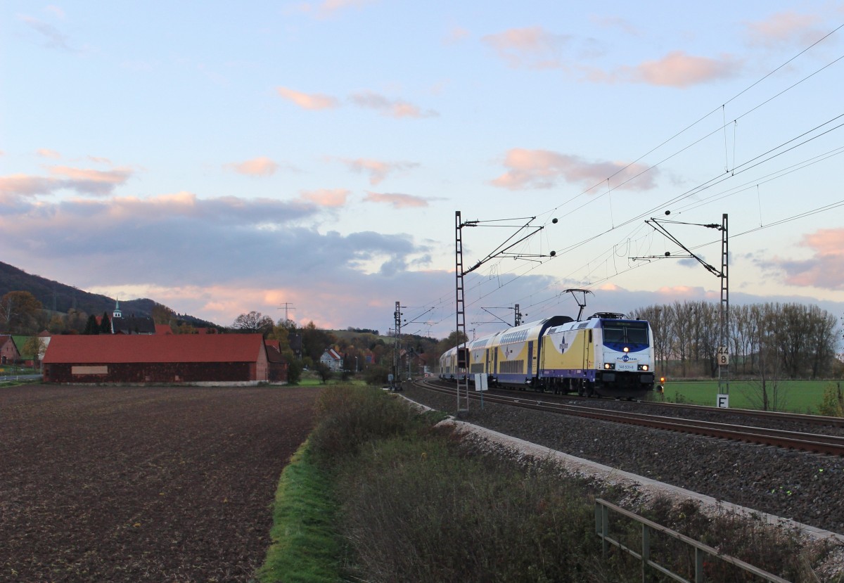 Am 9.November 2013 war 146 531 mit einem ME bei Godenau auf dem Weg nach Gttingen.