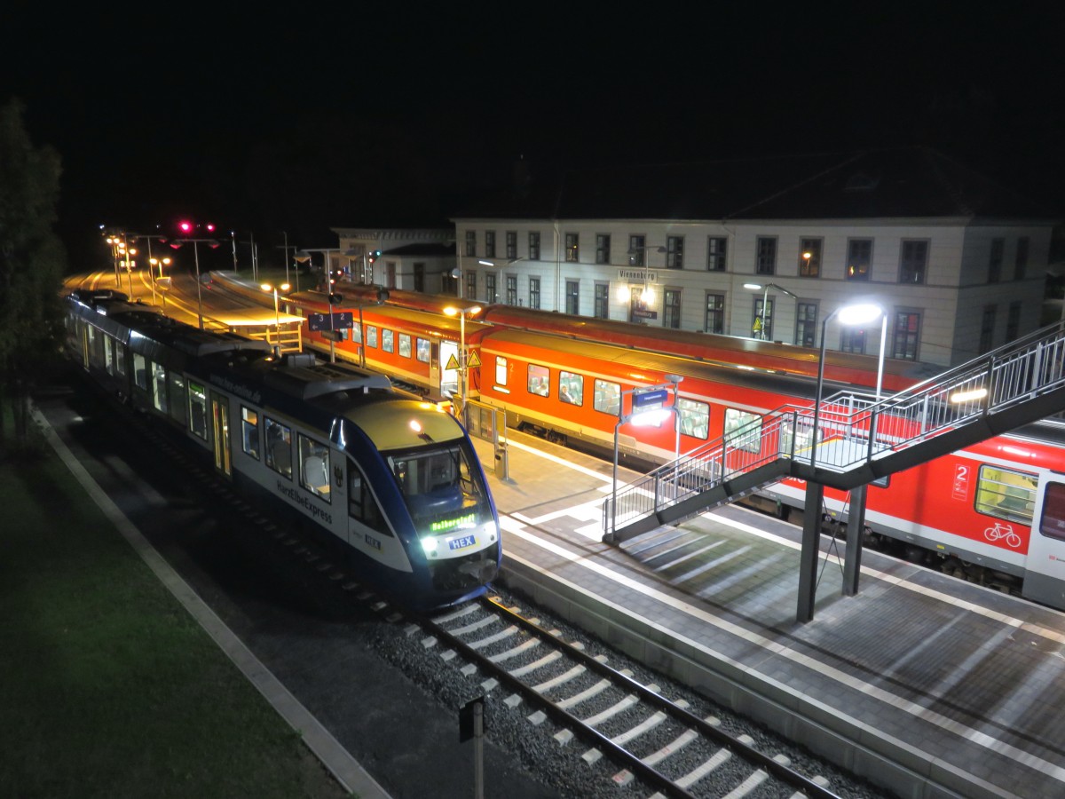 Am Abend des 27.09.2014 im Bahnhof von Vienenburg