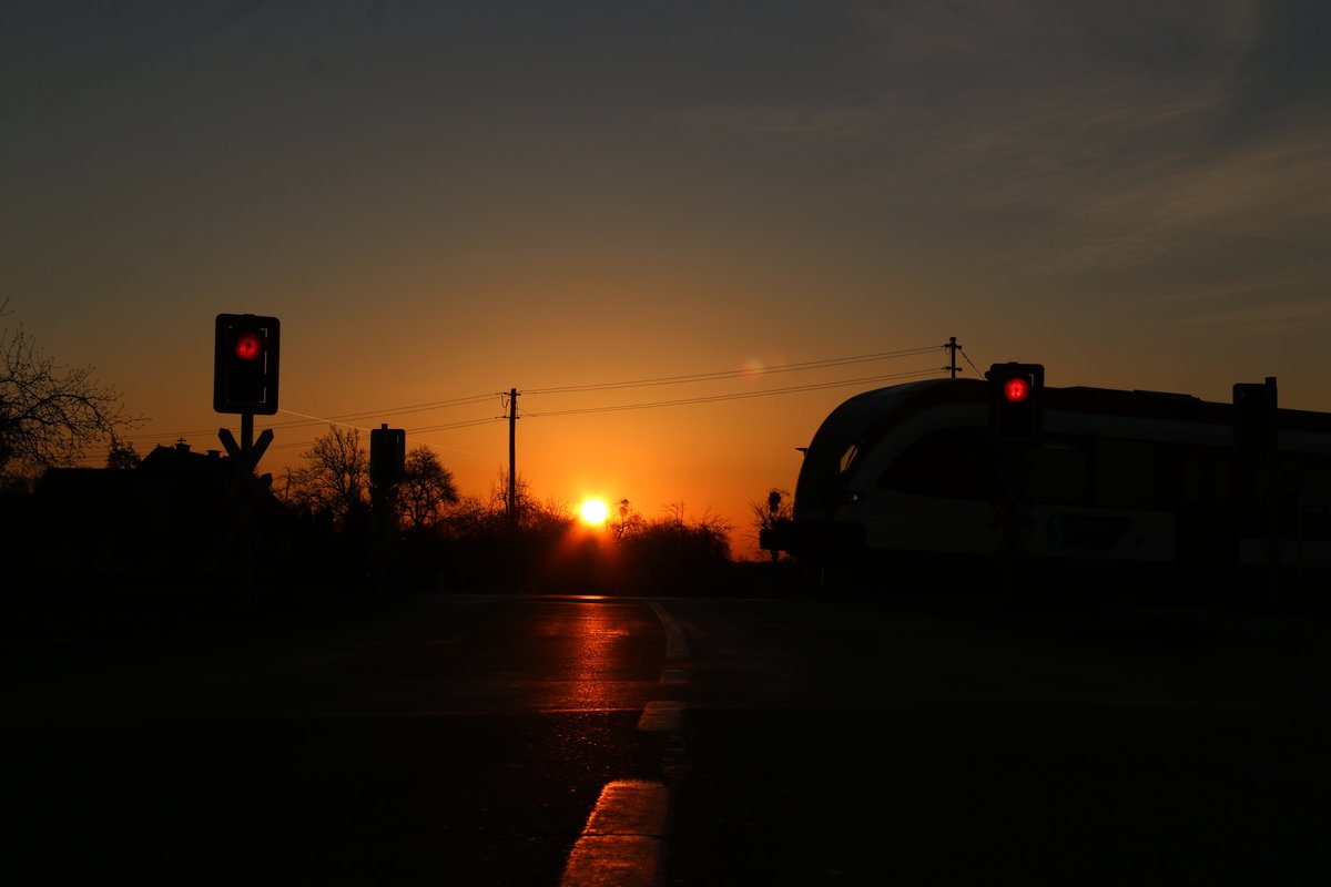 Am einem Bahnübergang in der Weststeiermark. 1.04.2017 