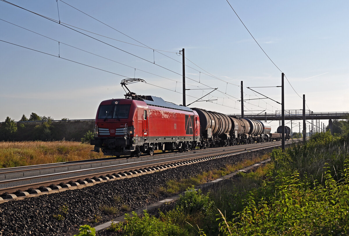 Am Morgen des 25.07.26 f�hrte 249 029 die Bitterfelder �bergabe durch Brehna Richtung Halle(S).