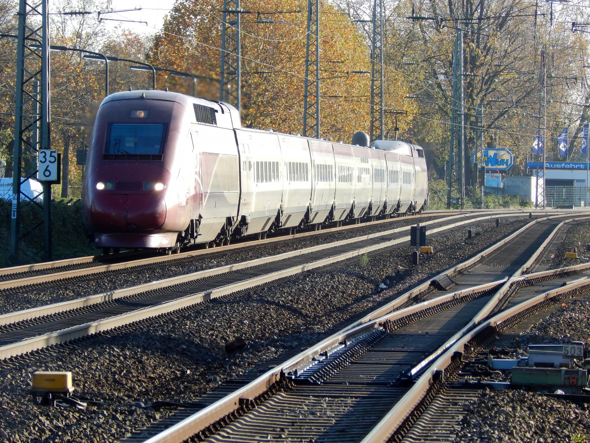 Am Morgen des 8.11.14 kam Thalys 9401 von Paris Nord nach Essen durch Oberbilk gefahren.

Düsseldorf 08.11.2014