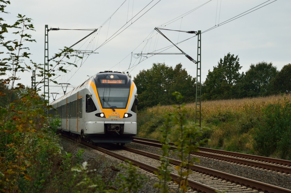 Am Samstag den 11.10.2014 fährt der ET 7.13 als RE13 nur bis Düsseldorf Hbf.