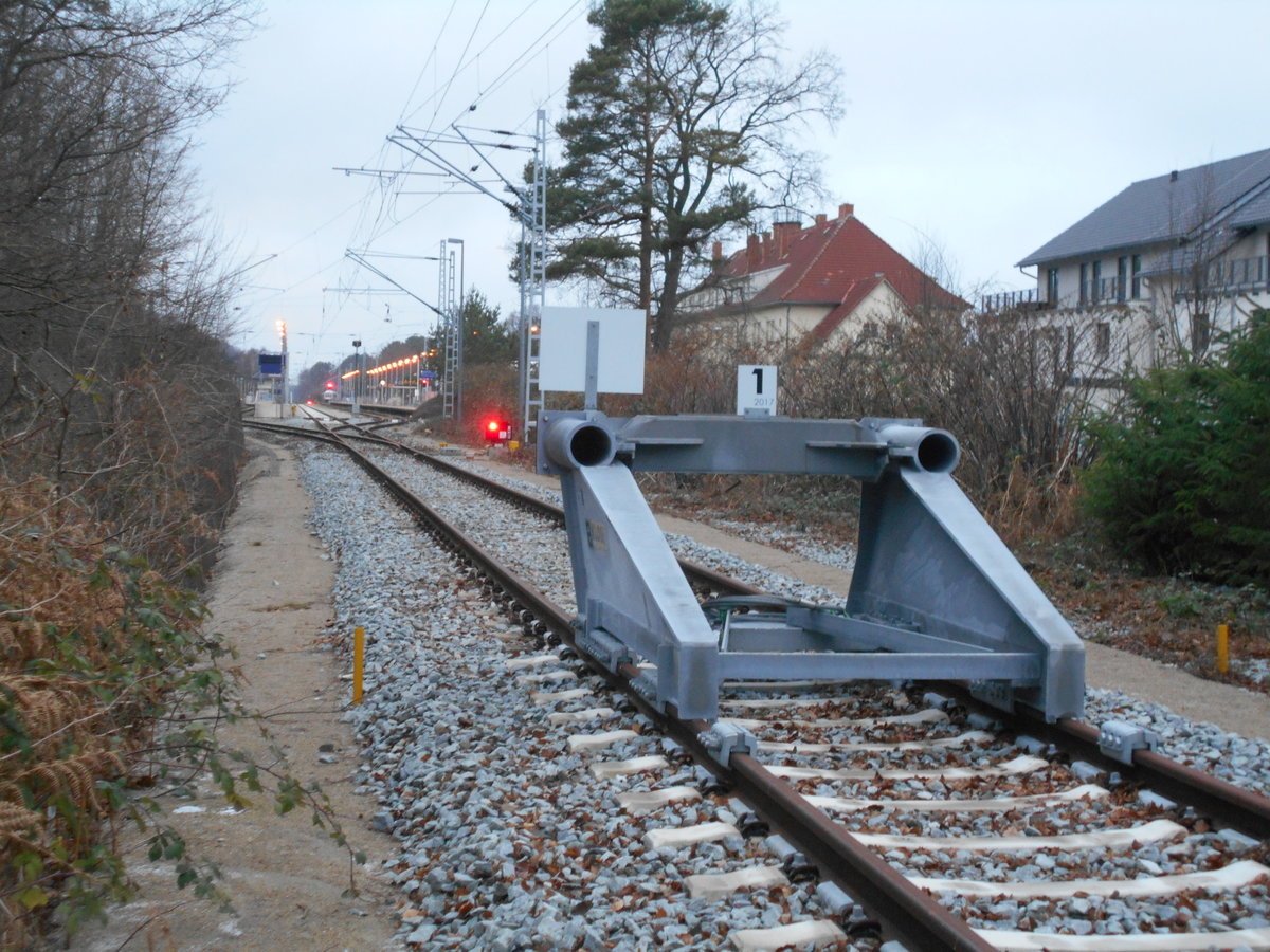 Am Streckenende in Binz am 20.Januar 2019.