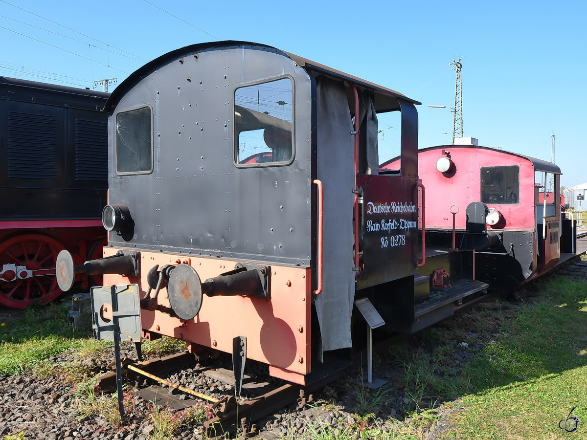 Anfang September 2021 war im DB-Museum Koblenz die 1937 gebaute Diesellokomotive Kö 0278 zu sehen.