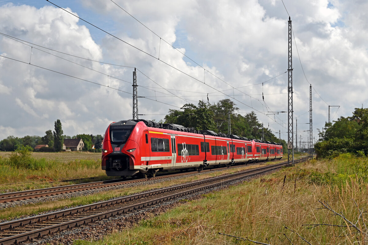 Angef�hrt von 463 094 rollte dieses Mireo-Duo am 02.08.26 als RE10/11durch Jesewitz Richtung Leipzig.