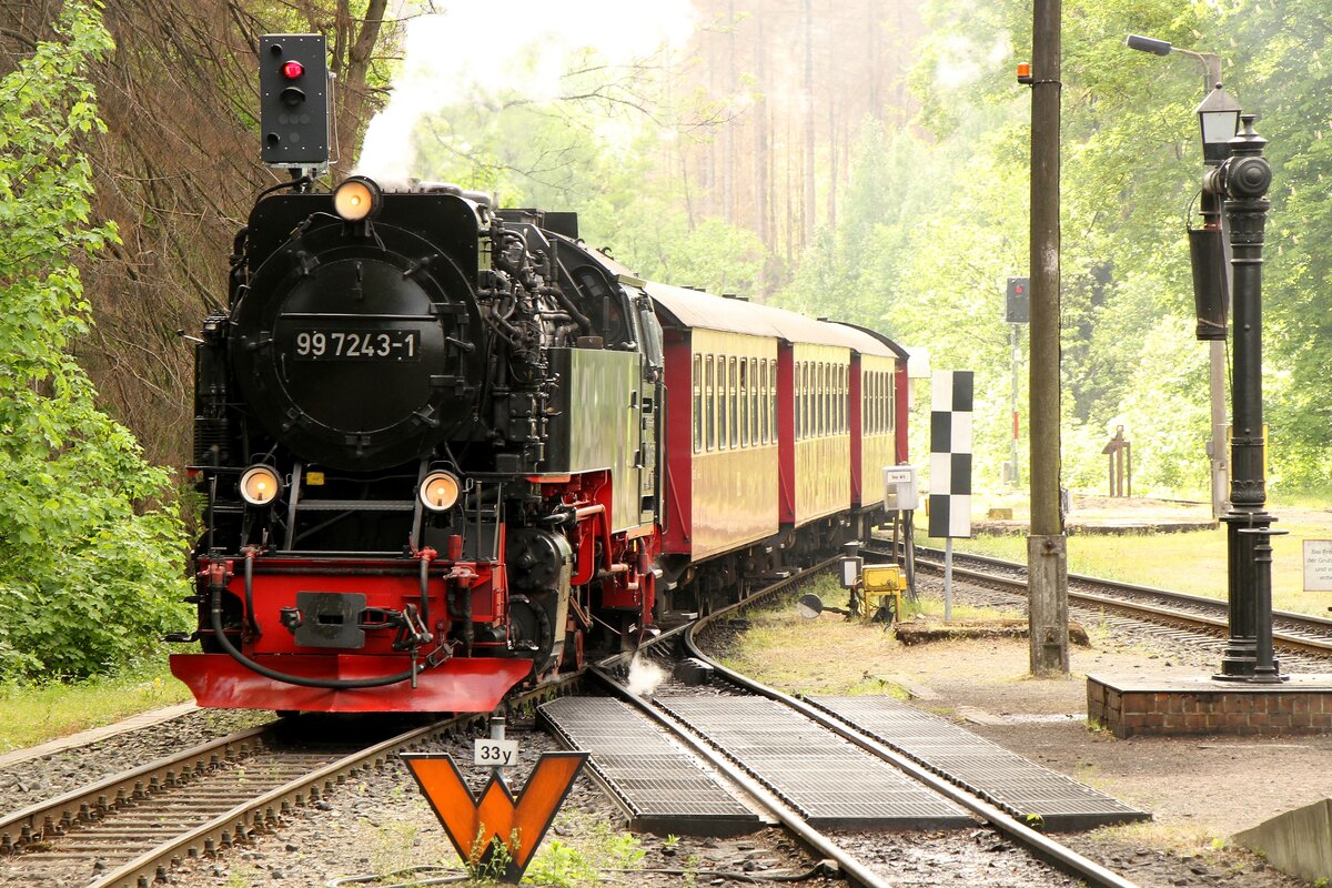 Ankunft von 99 7243 am 21.05.2022 in Drei Annen Hohne