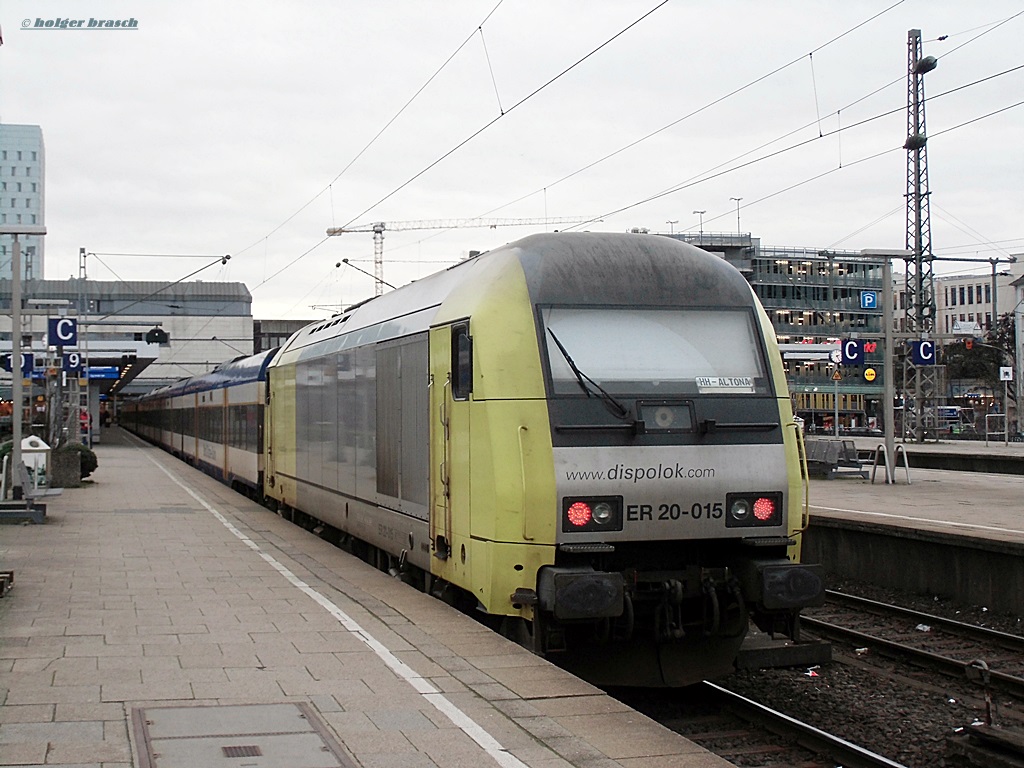 ankunft der ER20-015 aus westerland mit einen nob-personenzug,aufgenommen im bhf altona am 16.12.13