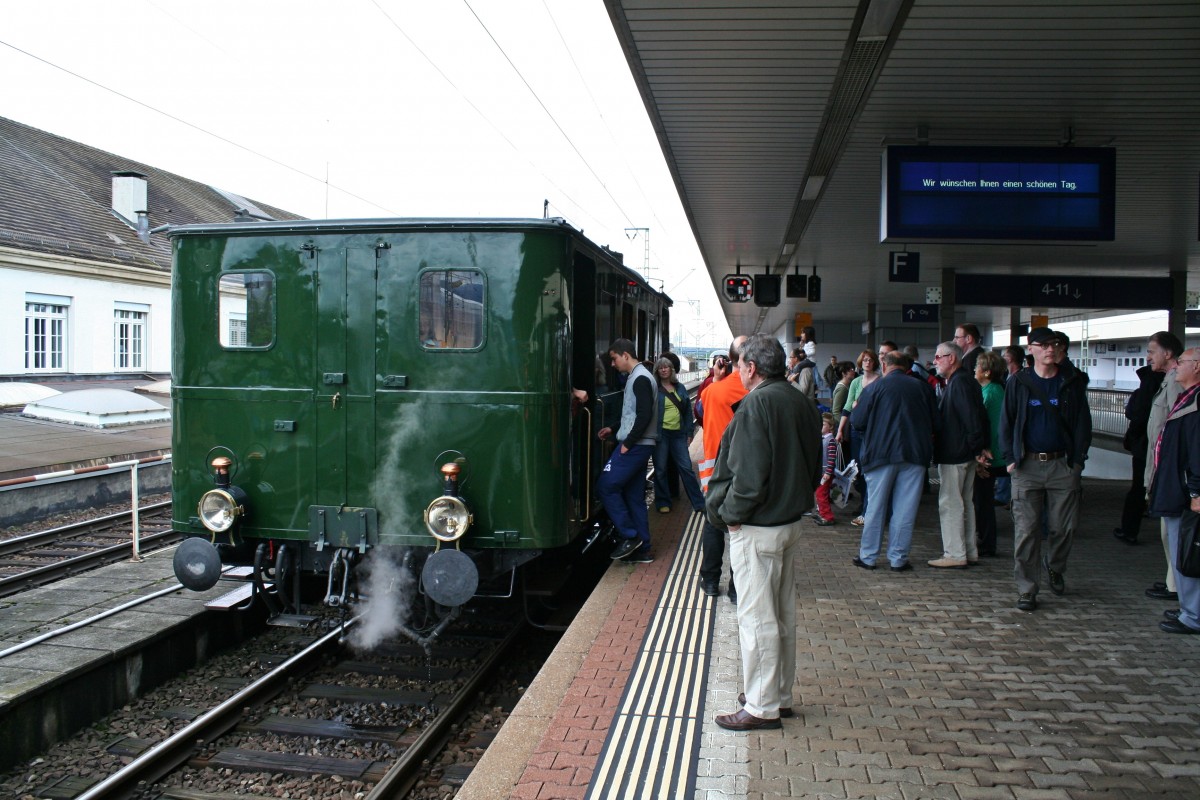 Anlsslich des 100. Geburtstags des Badischen Bahnhofs in Basel besuchte der ex. SBB CZm-BB den deutschen Bahnhof. (15.09.13)