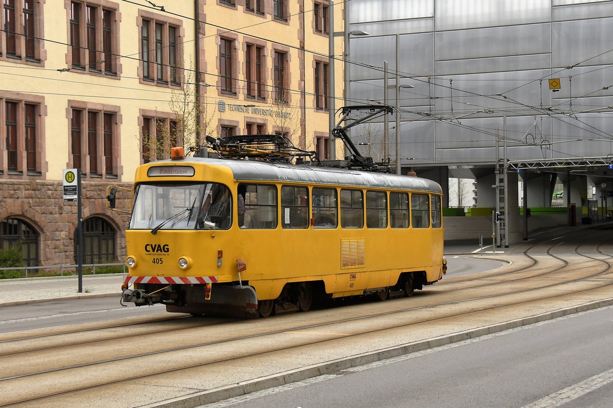 Arbeitswagen 405 am 02.05.17 am Chemnitzer Hbf