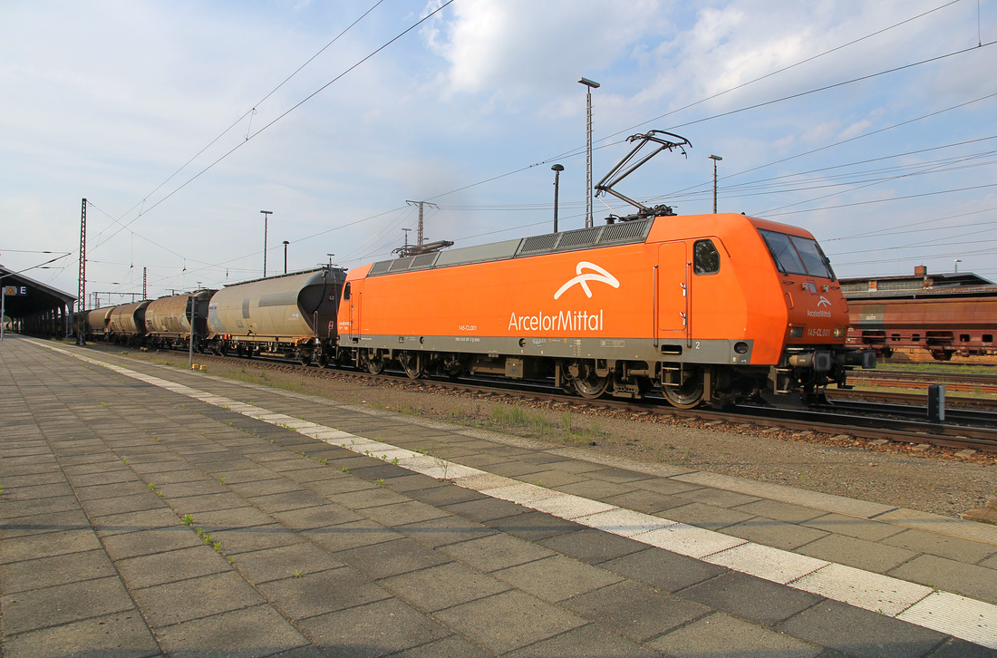 ArcelorMittal Eisenhüttenstadt Transport 145-CL 001 // Frankfurt (Oder) Pbf // 24. Mai 2019
(Umgeleitete Leistung von Spreewitz nach Ziltendorf Werksbahnhof)
