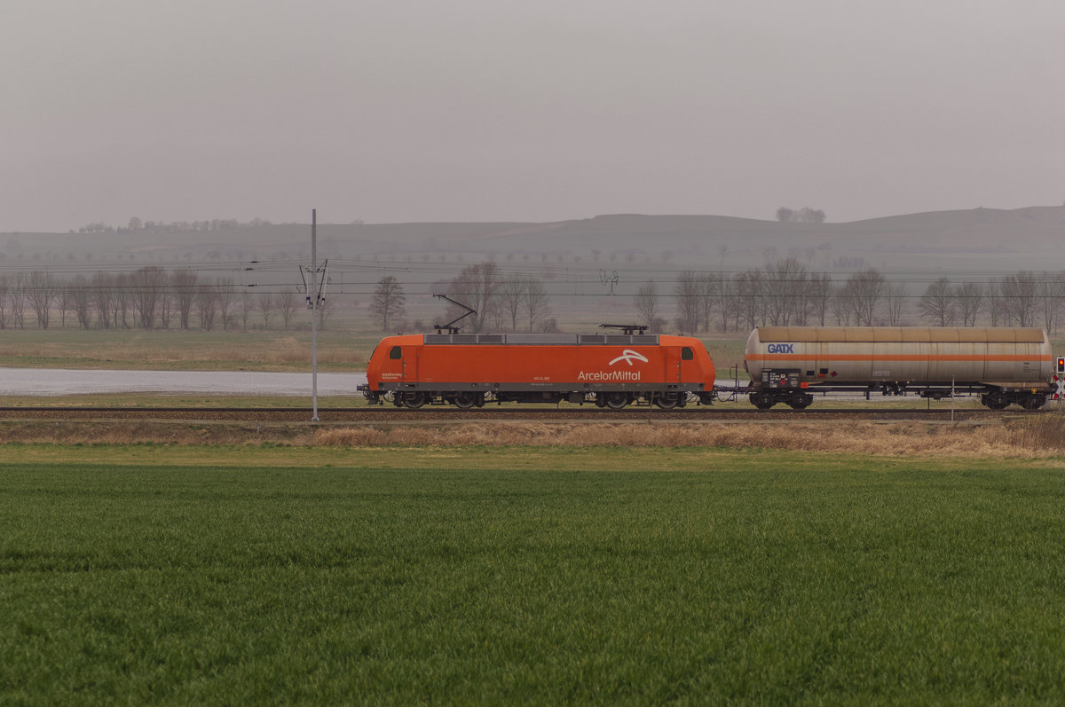 ArcelorMittal Eisenhüttenstadt
145-CL 002 mit Druckkessel-Wagen.Hier Passow in Richtung Angermünde.
03/03/2020
