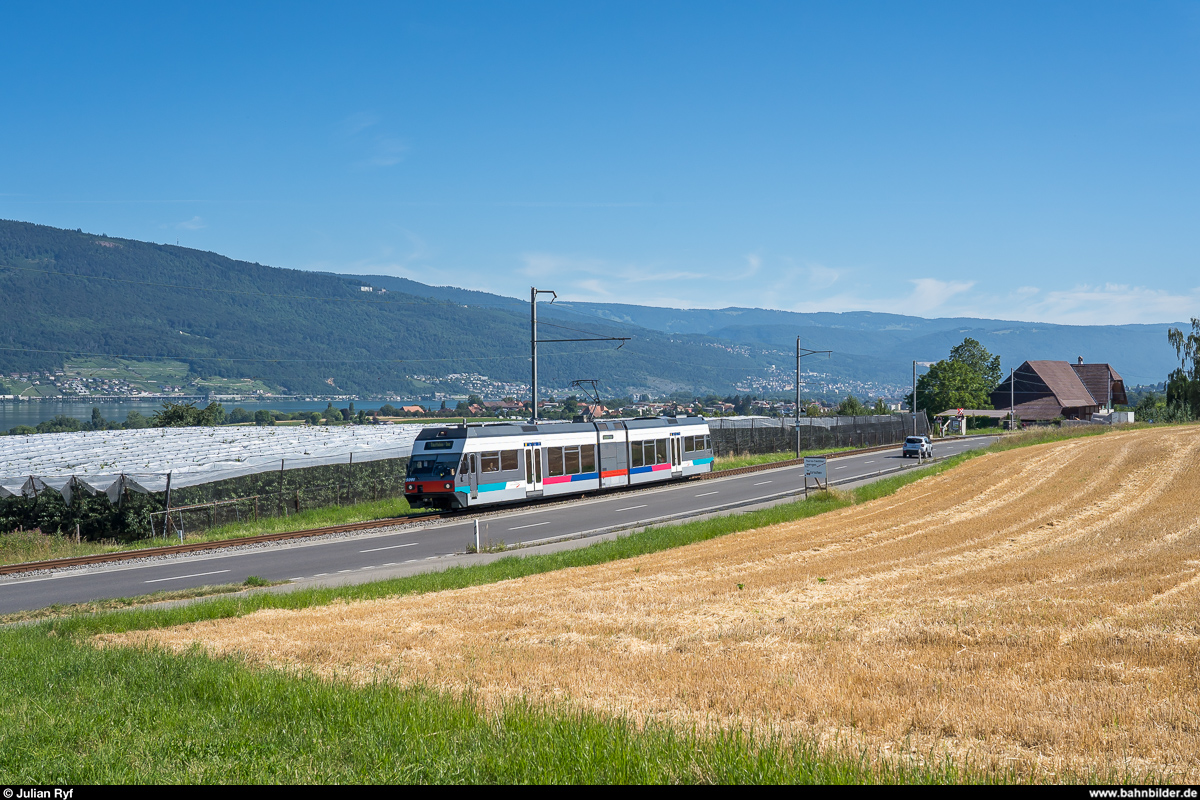 ASm-BTI Be 2/6 509 am 9. Juli 2020 zwischen Mörigen und Gerolfingen.