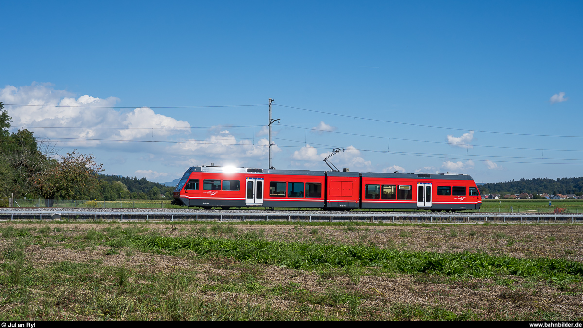 ASm GTW 511 als Regio St. Urban - Langenthal am 3. September 2020 zwischen Roggwil und Kaltenherberg.
