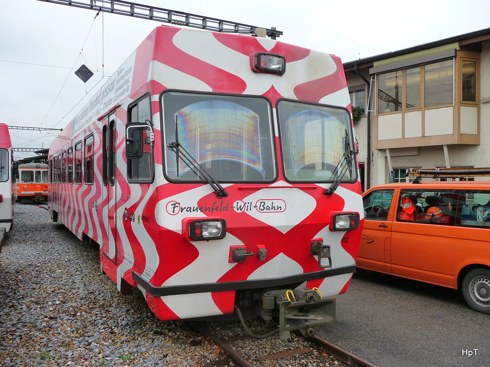 asm Oberaargau - ex FW Steuerwagen Bt 112 im Depotareal der asm in Langenthal am 20.11.2013