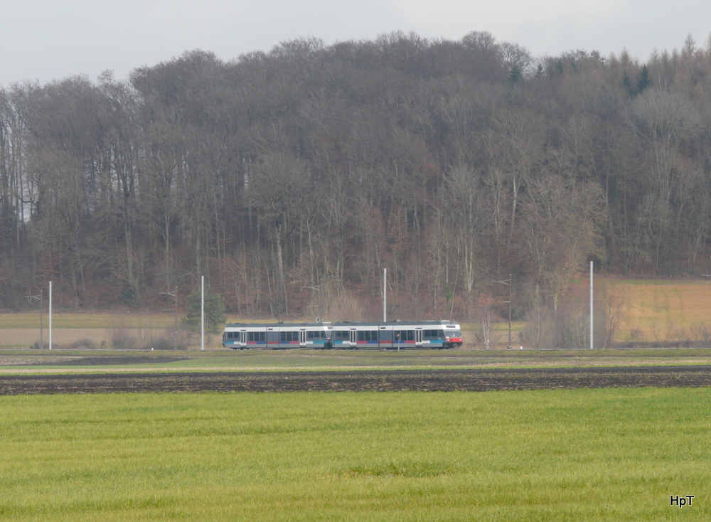 asm Seeland - Triebwagen Be 2/6 504 und Be 2/6 506 unterwegs bei Siselen am 22.01.2014