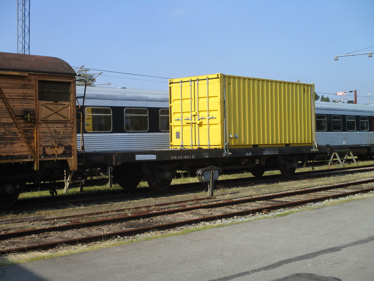 Auch dieser Materialwagen fotografierte ich,am 23.September 2020,in Padborg.