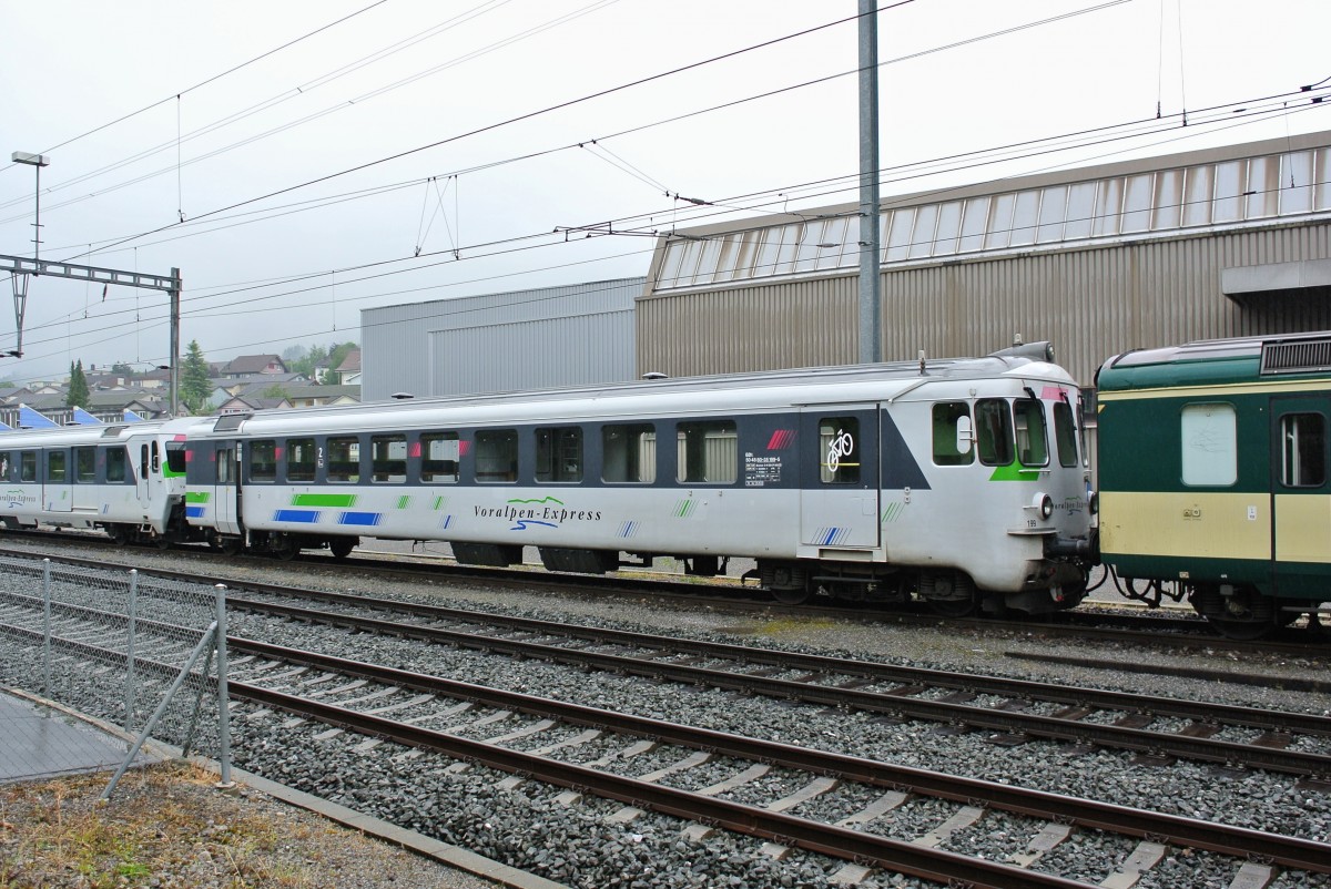 Auch der VAE BDt 199 war speziell. Es handelt sich um einen ehemaligen WM (Wohlen-Meisterschwanden Bahn) Wagen. Doch auch seine Zeit ist nun vorbei, 30.05.2014. 