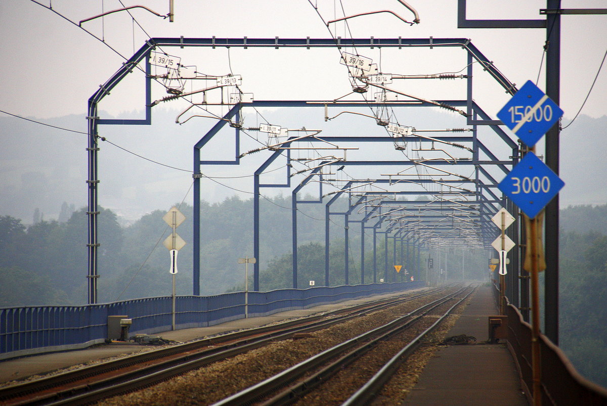 Auf dem Viadukt von Moresnet in Blick Richtung Montzen-Gare(B). 
Aufegenommen vom Viadukt von Moresnet. Am Mittag vom 18.9.2016.