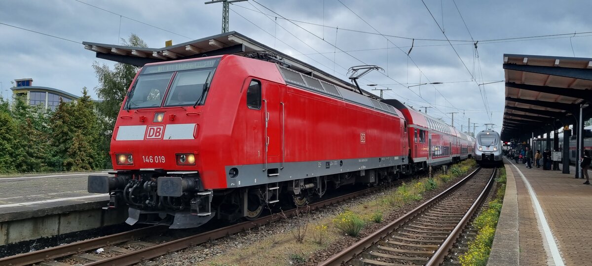 aufgenommen am 07.10.2023 in Magdeburg /Neustadt. Der Hbf. war an diesem Tag gesperrt.