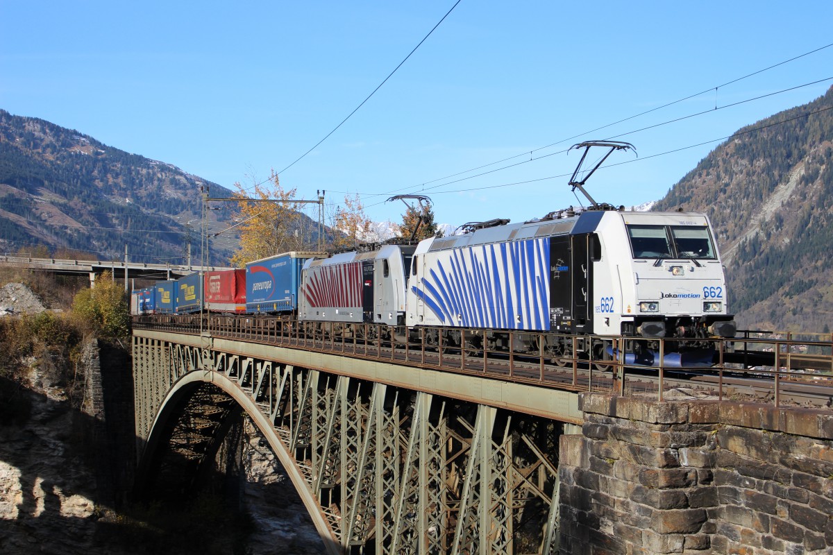 Aufgrund von Bauarbeiten zwischen Rosenheim und Kufstein am 1.11.2014 wurde der TEC 43125 über die Tauernbahn umgeleitet.