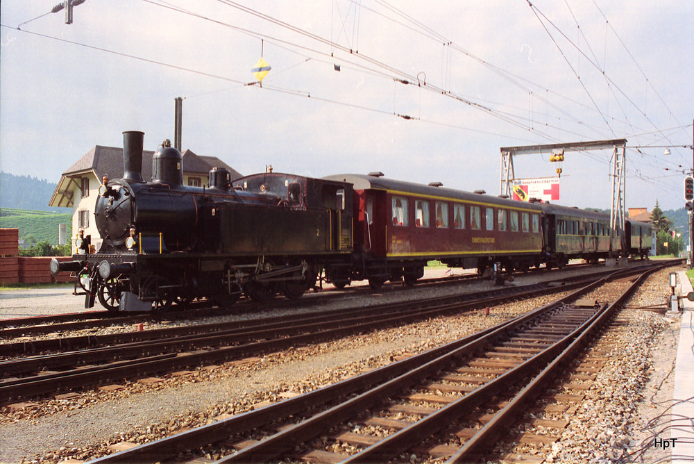 Aus dem Archiv / DBB - Lok Ed 3/4 11 beim Dampfloktreffen in Sumiswald im Jahr 1987