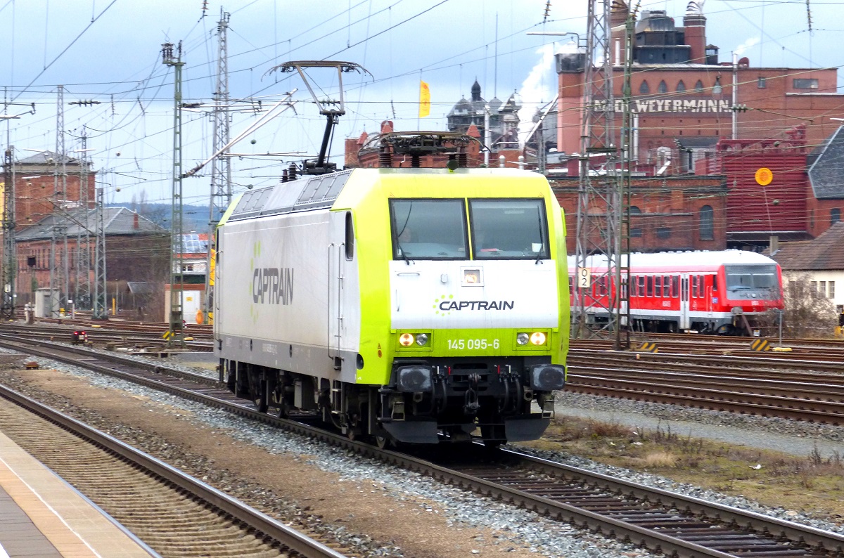 Aus dem Archiv: Captrain 145 095-6 Bamberg 21.02.2014